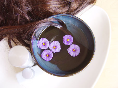 Hair being nourished