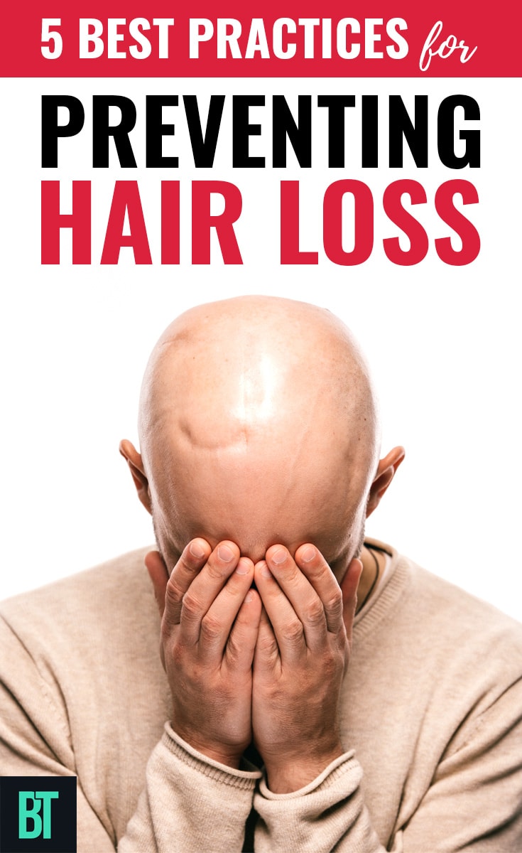 Bald man with hair loss problem.