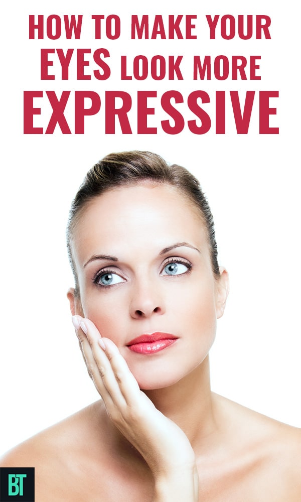 Beautiful woman with a perfect eye makeup.