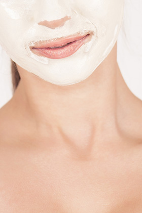 Woman with a Face Mask On