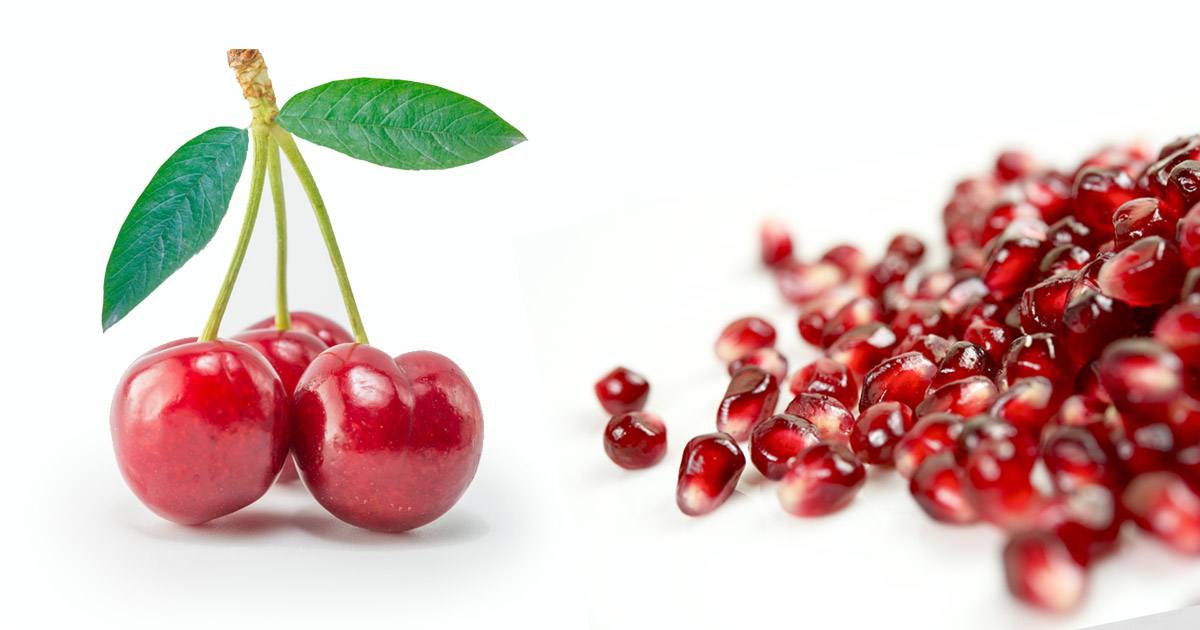 Cherries and Pomegranate Seeds to Firm and Brighten Skin