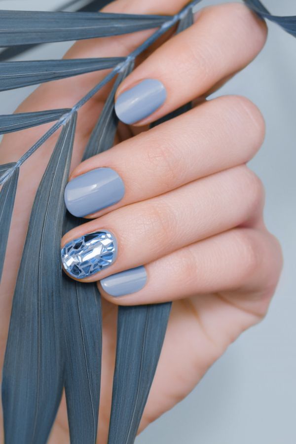 Metallic Blue Majesty Nails
